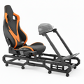 Racing Wheel Stand with Wheels for Logitech G923/G920/G29, Heavy Duty Steel Driving Simulator Cockpit-Thrustmaster T248P, Steering Wheel Bracket & Foot Pedal Adjustable, Max Load 330 LBS